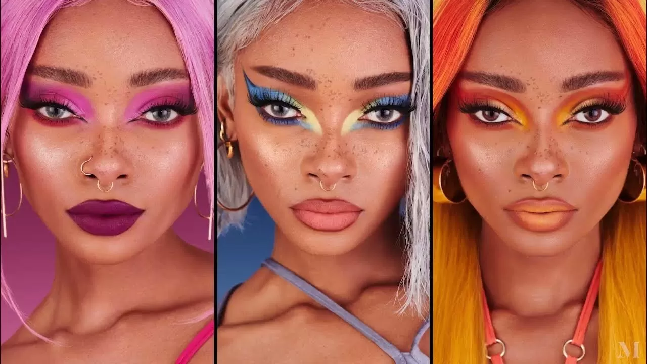 تست روی پوست و نمای نزدیک پالت سایه morphe x nyane 